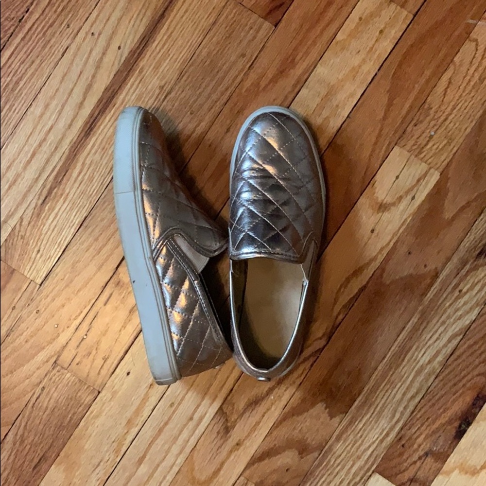 Metallic slip ons
